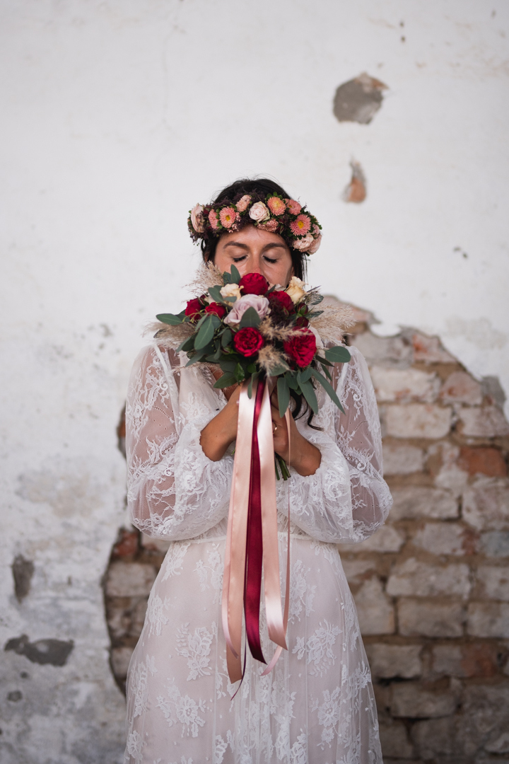 Fotografo matrimonio Brescia Federico Rongaroli wedding reportage Lucia e Roberto abito da sposa fiori matrimonio14