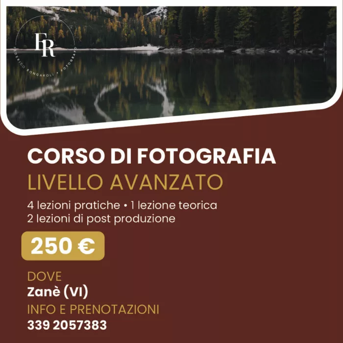 Corso di fotografia e post produzione a Zanè Vicenza